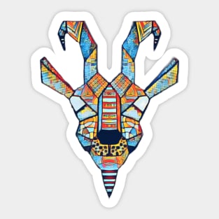 geometric goat Sticker